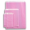 Pink Candy Stripe Paper Bags