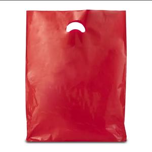 Red Biodegradable Plastic Carrier Bags