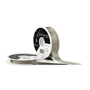 Silver Grey Double Satin Ribbon - 20m reel