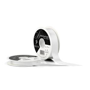 White Double Satin Ribbon - 20m reel