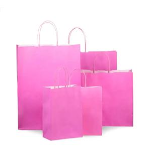 Pink Premium Italian Paper Carrier Bags with Twisted Handles