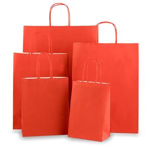 Red Paper Carrier Bags with Twisted Handles