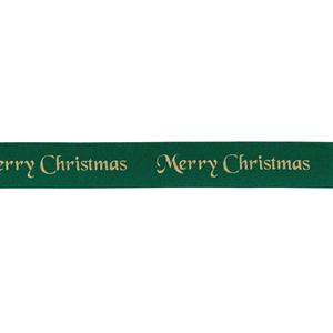 Merry Christmas on Green Ribbon