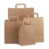 Recycled Brown Paper Carrier Bags with Flat Handles