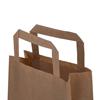 Recycled Brown Paper Carrier Bags with Flat Handles