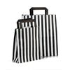 Black Candy Stripe Paper Carrier Bags