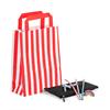 Red Candy Stripe Paper Carrier Bags