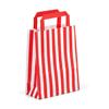 Red Candy Stripe Paper Carrier Bags