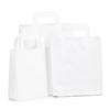 White Paper Carrier Bags with Flat Handles