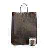 Black Paper Carrier Bags with Twisted Handles 26cm x 34cm + 12cm