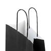 Black Paper Carrier Bags with Twisted Handles 26cm x 34cm + 12cm