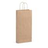 Italian Brown Kraft One Bottle Paper Bags with Twisted Handles