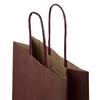 Italian Bordeaux Paper Two Bottle Bag with Twisted Handles