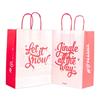 Jingle and Snow Design Paper Carrier Bags