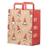 Smiling Santa Brown Internal Flat Handle Bags