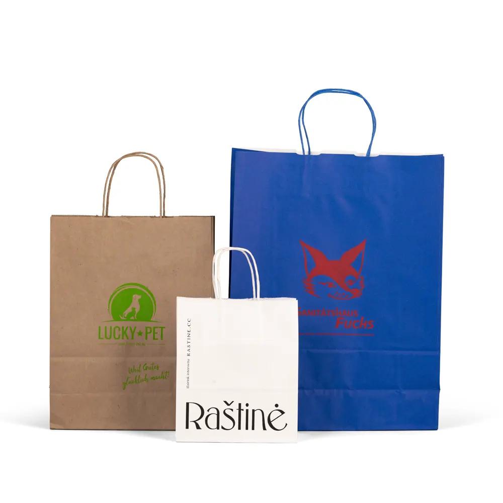 Branded Twisted Handle Paper Bags