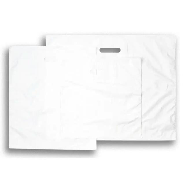 White & Clear Plastic Carrier Bags