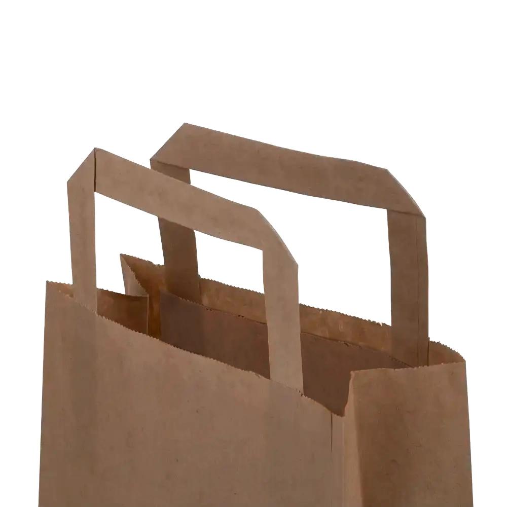 Premium Brown Paper Carrier Bags with Internal Flat Handles