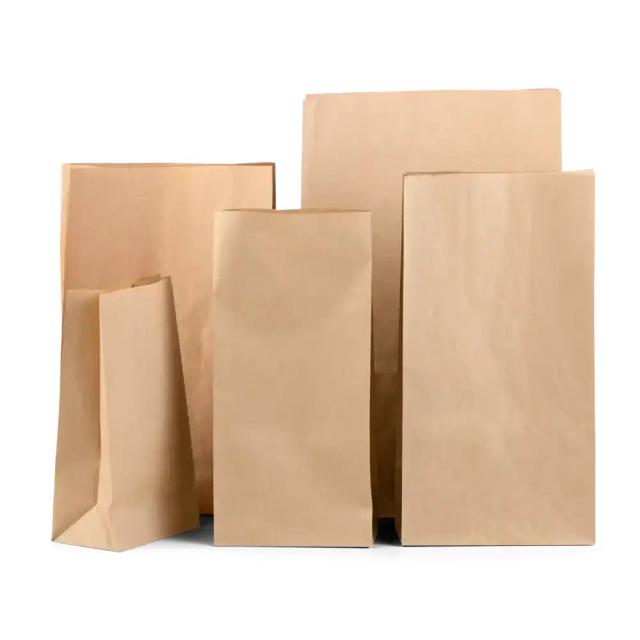 Brown Kraft Block Bottom Paper Bags