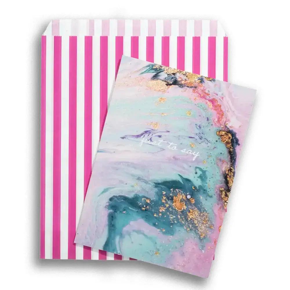 Pink Candy Stripe Paper Bags