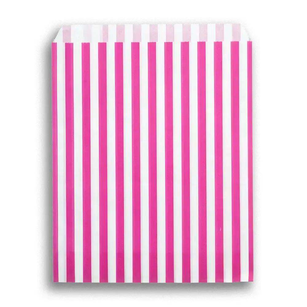 Pink Candy Stripe Paper Bags