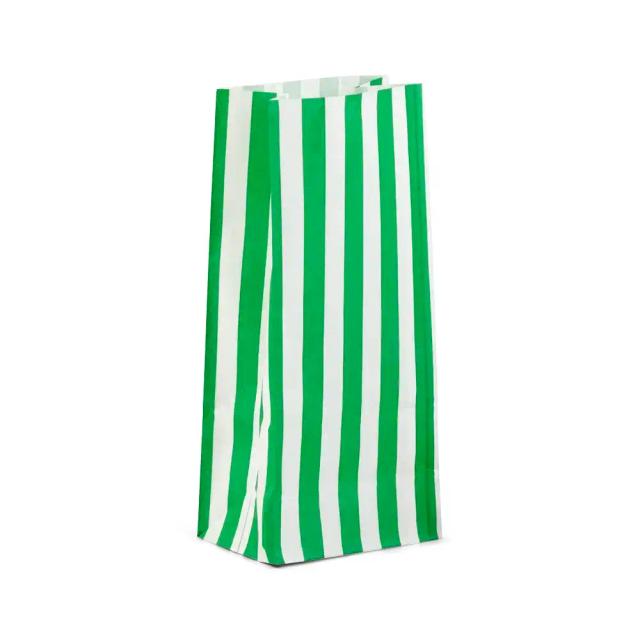 Green Stripe Pick n Mix Paper Bags