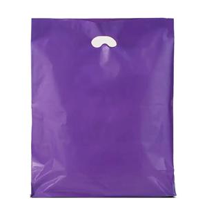 Purple Biodegradable Plastic Carrier Bags