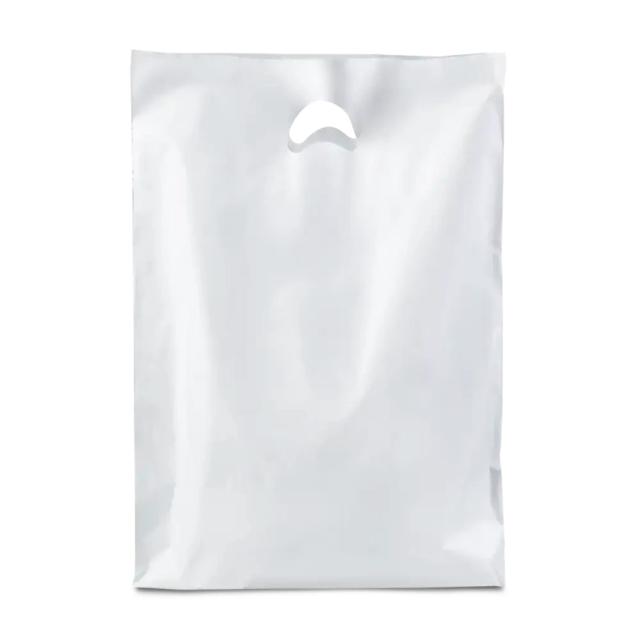 White Biodegradable Plastic Carrier Bags