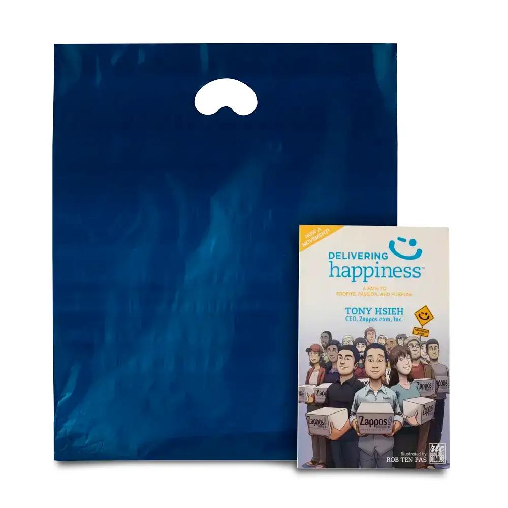 Navy Blue Biodegradable Plastic Carrier Bags