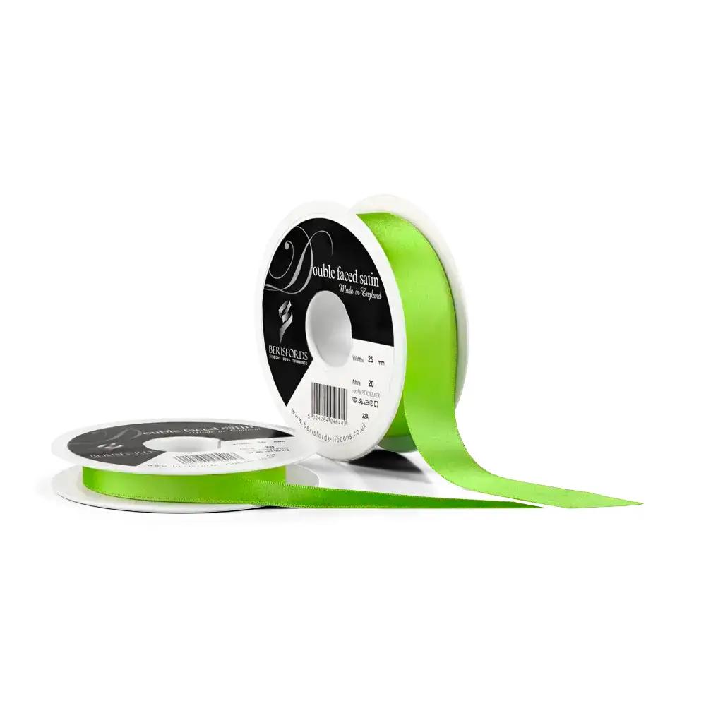 Lime Green Double Satin Ribbon