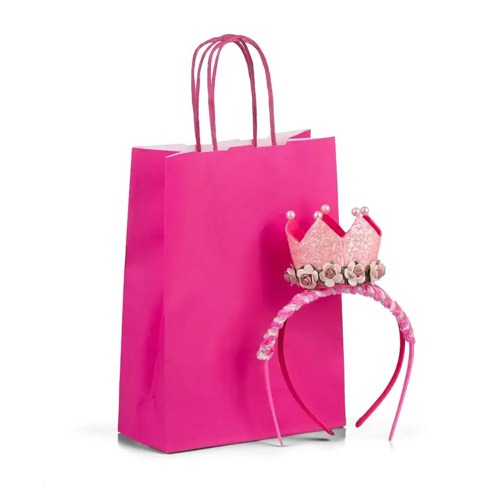 Magenta Premium Italian Paper Carrier Bags with Twisted Handles