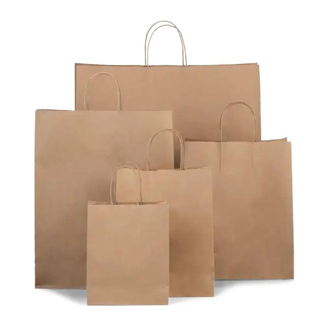 Brown Premium Italian Paper Carrier Bags with Twisted Handles