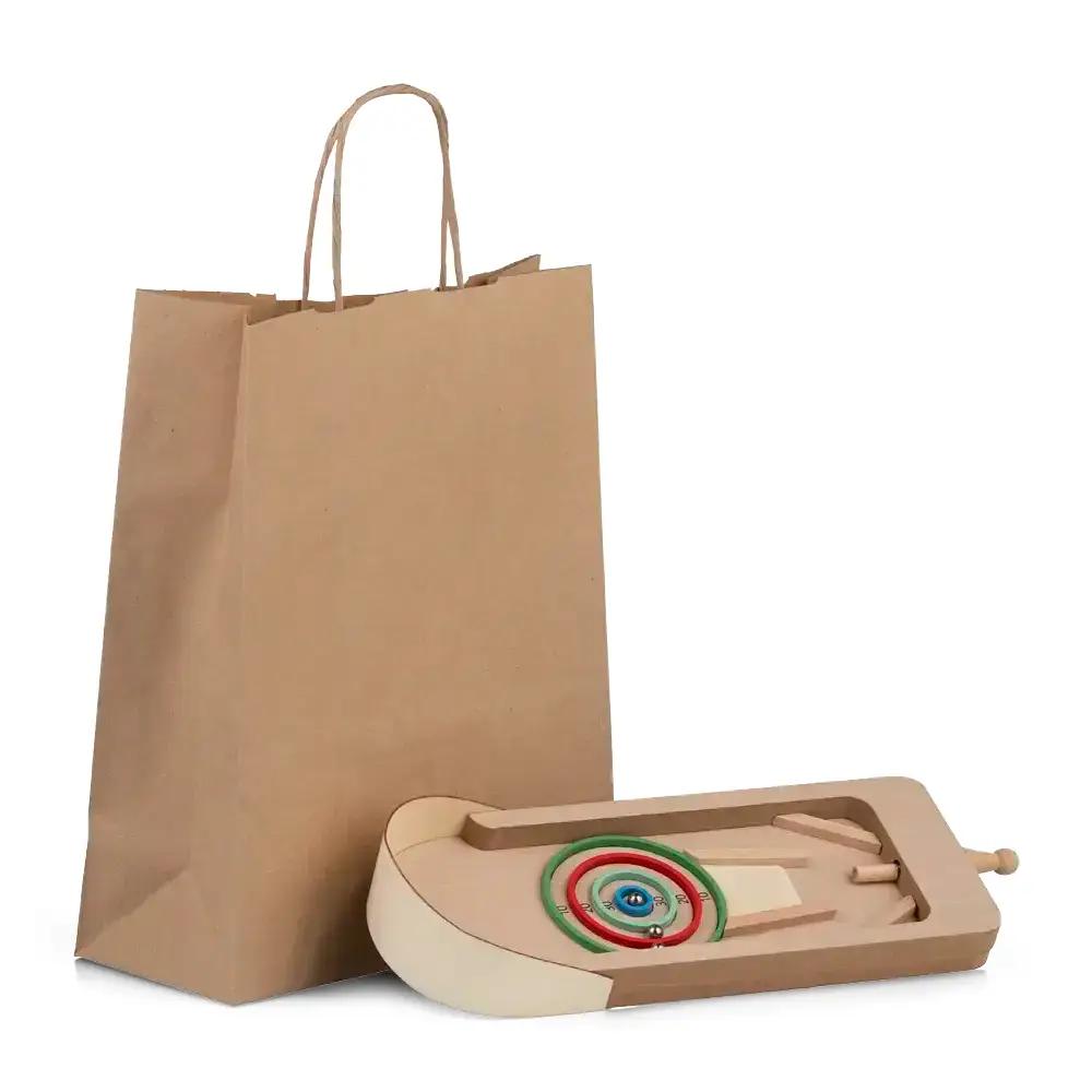 Recycled Brown (Unribbed) Paper Carrier Bags with Twisted Handles - Value Range