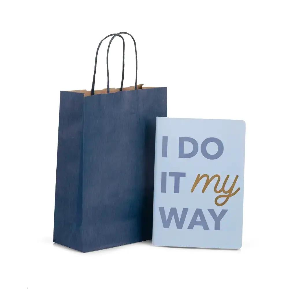 Dark Blue Premium Italian Paper Carrier Bags with Twisted Handles