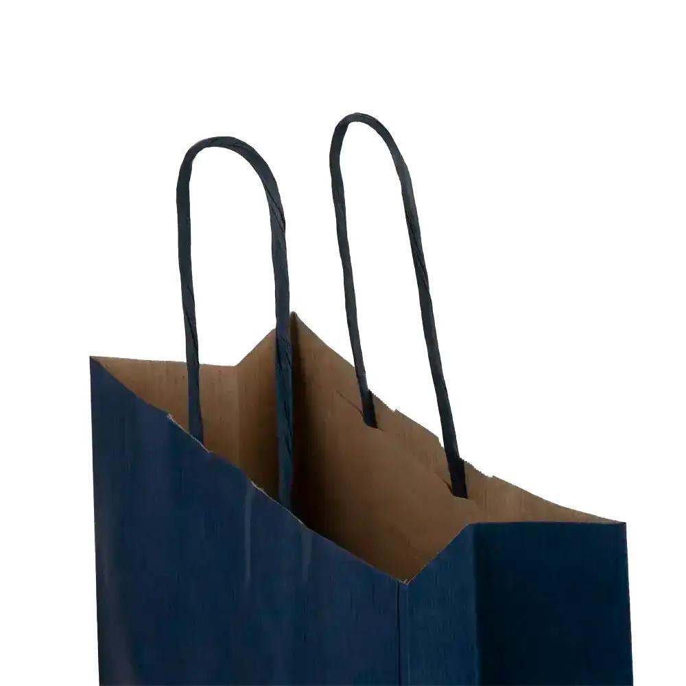 Dark Blue Premium Italian Paper Carrier Bags with Twisted Handles