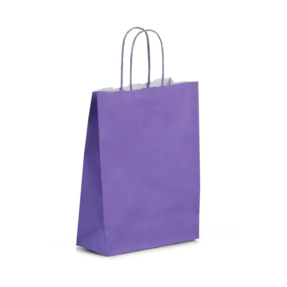 Lilac Premium Italian Paper Carrier Bags with Twisted Handles