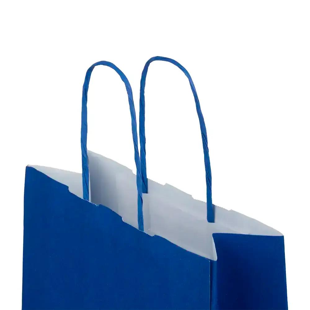 Ocean Blue Premium Italian Paper Carrier Bags with Twisted Handles