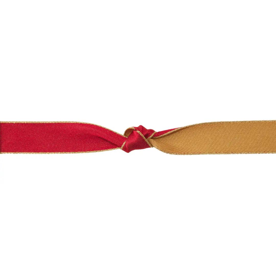 Red and Gold Double Sided Ribbon