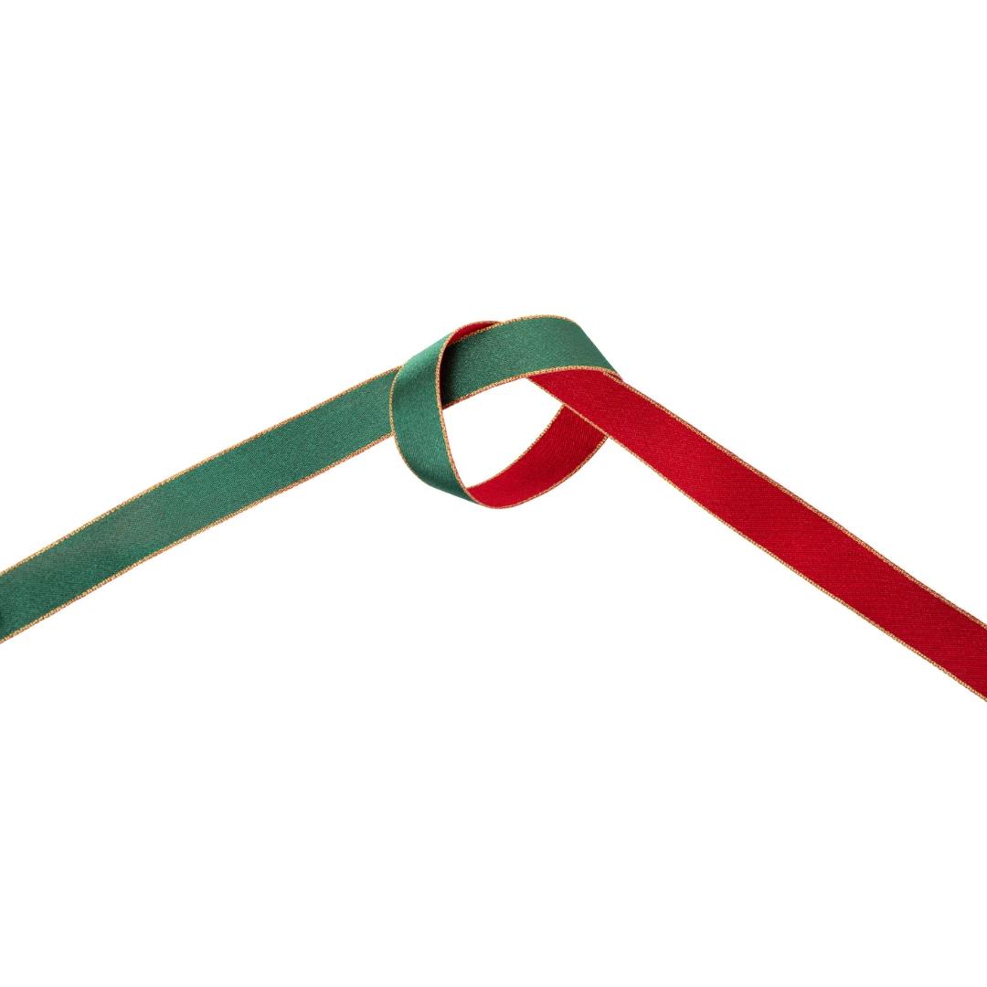 Red and Green Double Sided Ribbon