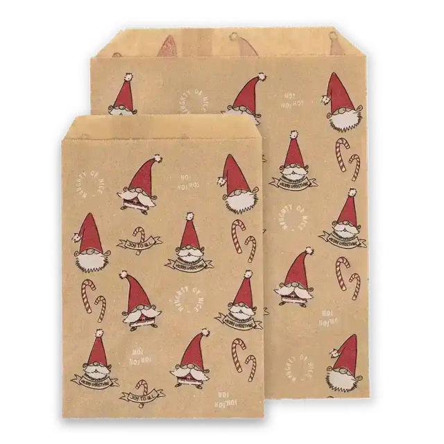 Smiling Santa Brown Christmas Counter Bags