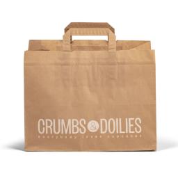 Brown Printed Patisserie Bags