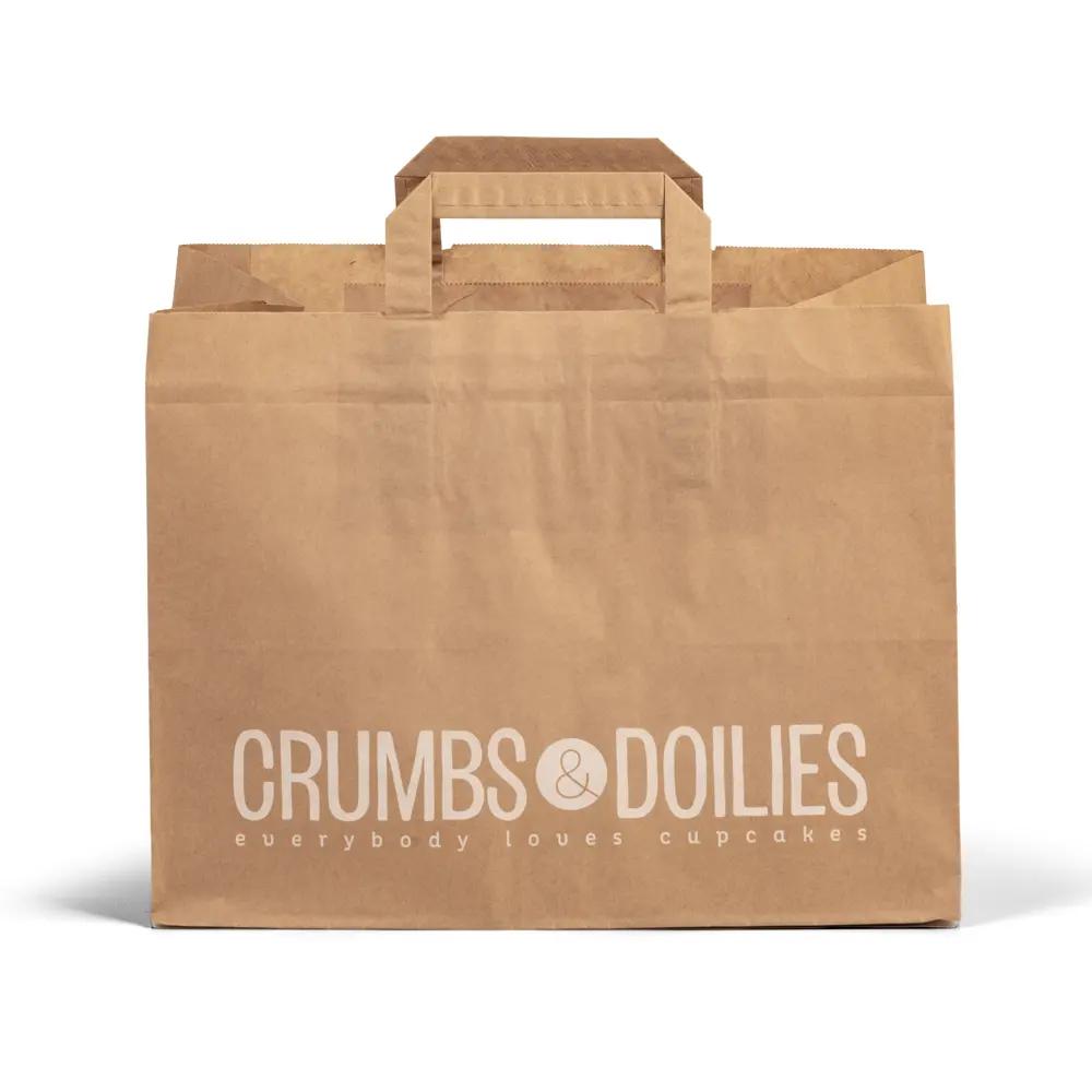 Brown Printed Patisserie Bags