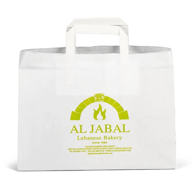 White Printed Patisserie Bags