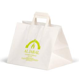 White Printed Patisserie Bags