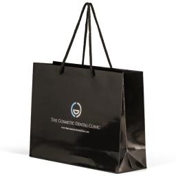 Black Branded Gloss Laminated Bags