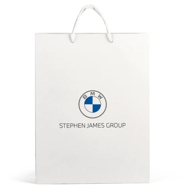 White Branded Gloss Laminated Bags