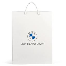 White Branded Gloss Laminated Bags