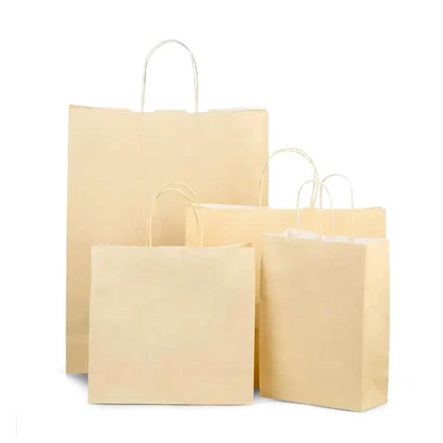 Ivory Branded Paper Bags with Twisted Handles