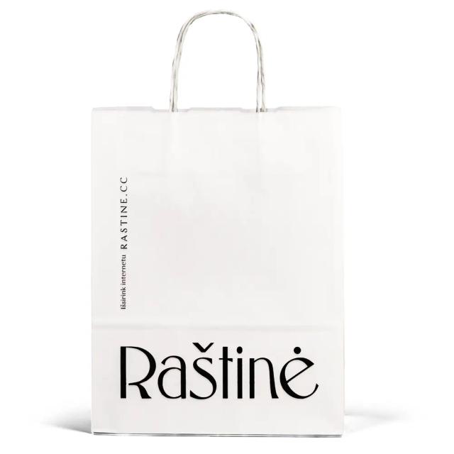 White Branded Paper Bags with Twisted Handles