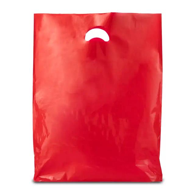 Red Branded Plastic Carrier Bags